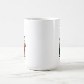 Customizable Red Christmas Photo Mug コーヒーマグカップ (中央)