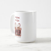 Customizable Red Christmas Photo Mug コーヒーマグカップ (正面左)
