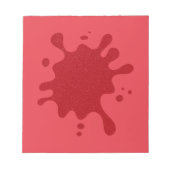 Customizable Red Ink Splash Notepad ノートパッド (正面)