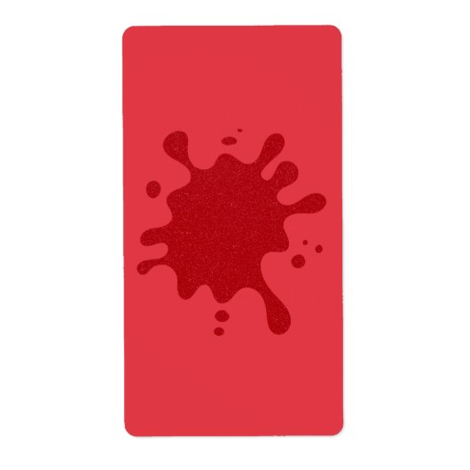 Customizable Red on Tomato Red Shipping Labels ラベル (正面)