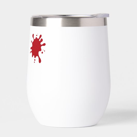 Customizable Red Splash Wine Tumbler (左面)