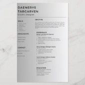 customizable resume sheet curriculum vitae (正面)