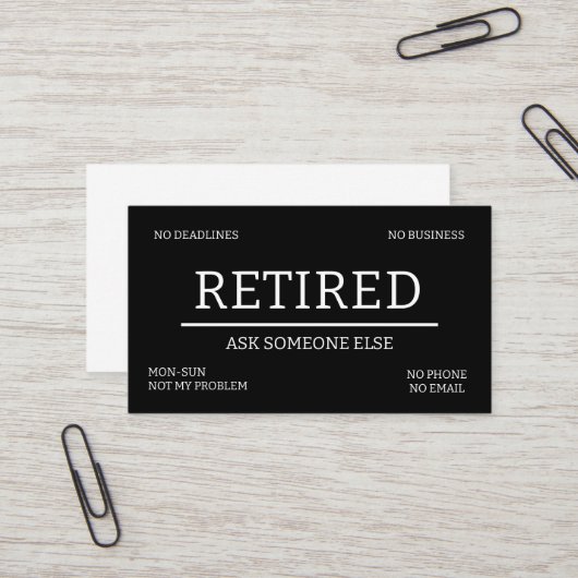 CUSTOMIZABLE: RETIRED BUSINESS CARDS 名刺 (正面/裏面インサイチュ)