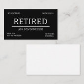 CUSTOMIZABLE: RETIRED BUSINESS CARDS 名刺 (正面/裏面)