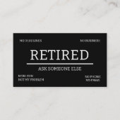 CUSTOMIZABLE: RETIRED BUSINESS CARDS 名刺 (正面)