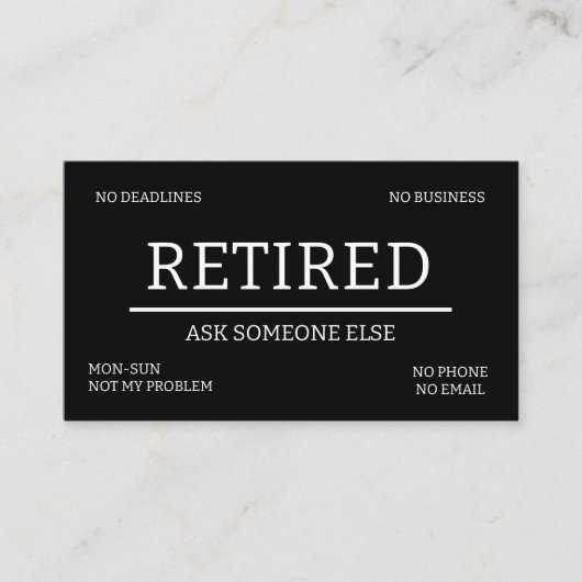 CUSTOMIZABLE: RETIRED BUSINESS CARDS 名刺 (正面)