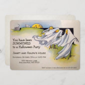 Customizable Retro Spooky Halloween Invitation 招待状 (正面/裏面)