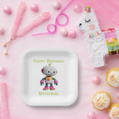 Customizable Robot Kids Paper Plates ペーパープレート (パーティー)