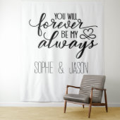 Customizable Romantic Quote Backdrop タペストリー (インサイチュ)