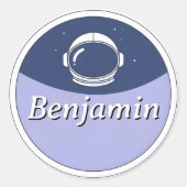 Customizable Round Kids Name Sticker ラウンドシール (正面)