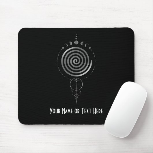 Customizable Sacred Geometry Spiral Mouse Pad マウスパッド (マウス)