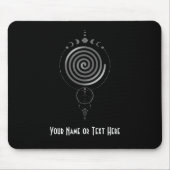 Customizable Sacred Geometry Spiral Mouse Pad マウスパッド (正面)