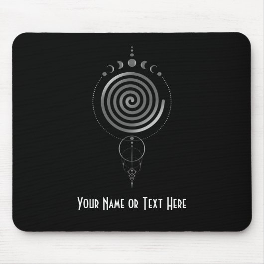 Customizable Sacred Geometry Spiral Mouse Pad マウスパッド (正面)