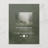 Customizable Sage Green Riverside Music Player ポストカード (正面)