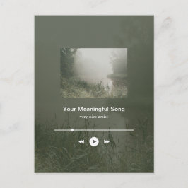 Customizable Sage Green Riverside Music Player ポストカード