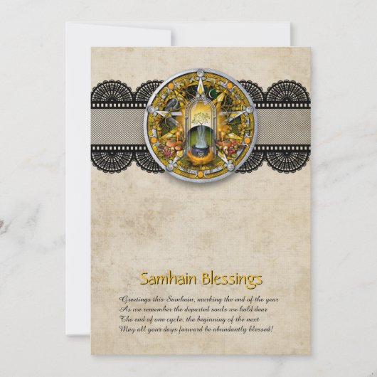 Customizable Samhain Greeting Card サンキューカード (正面)