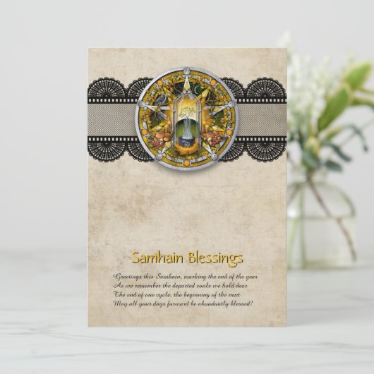 Customizable Samhain Greeting Card サンキューカード (スタンド正面)