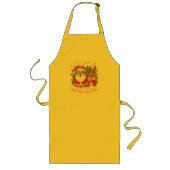 Customizable Santa & Reindeer Christmas ロングエプロン (正面)