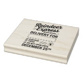 Customizable Santa Reindeer Christmas Deliver ラバースタンプ (スタンプ)