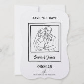 Customizable Save the Date  Bride groom  セーブザデート (正面)