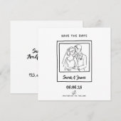 Customizable Save the Date  Bride groom 招待状 (正面/裏面)