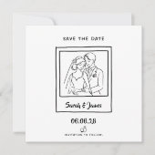 Customizable Save the Date  Bride groom 招待状 (正面)