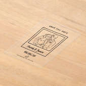 Customizable Save the Date  Bride groom CLear アクリル招待状 (レイダウン)