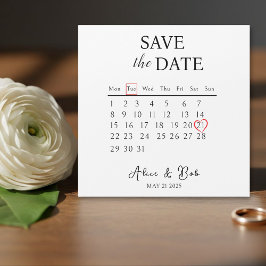 Customizable Save the Date, Magnetic Card 