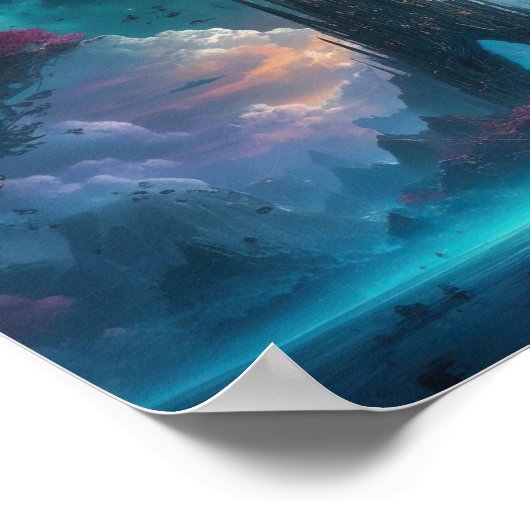 Customizable Sci-Fi Fantasy Poster ポスター (角)