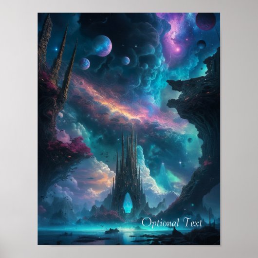 Customizable Sci-Fi Fantasy Poster ポスター (正面)
