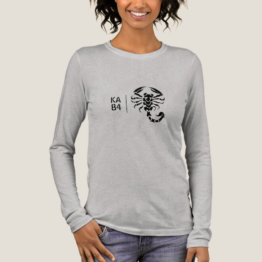 Customizable - Scorpion and Your Initials トライブレンドＴシャツ (正面)