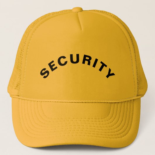 Customizable SECURITY Text Statement Yellow キャップ (正面)