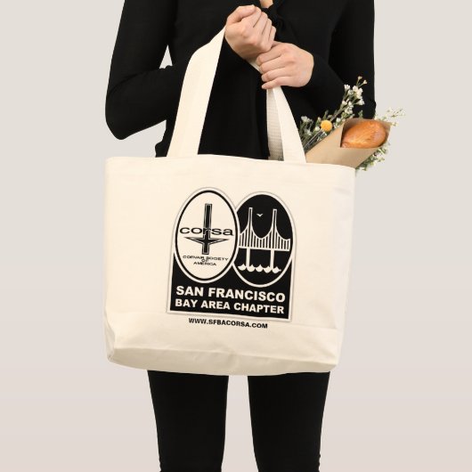 Customizable SFBA CORSA Canvas Tote Bag ラージトートバッグ (正面(商品))