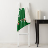 Customizable Sherpa Blanket Green Christmas Gift シェルパブランケット (インサイチュ)