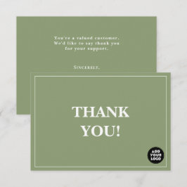 Customizable Simple Company Logo Custom Thank You サンキューカード