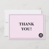 Customizable Simple Company Logo Custom Thank You サンキューカード (正面)