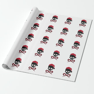 Customizable Skull Santa Claus ラッピングペーパー