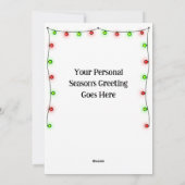 Customizable Snow Globe Snowman Seasonal Greeting シーズンカード (裏面)