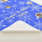 Customizable Snowflake Flurry Sherpa Blanket シェルパブランケット (3/4)