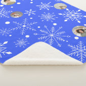 Customizable Snowflake Flurry Sherpa Blanket シェルパブランケット (3/4)