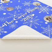 Customizable Snowflake Flurry Sherpa Blanket シェルパブランケット (3/4)