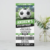 Customizable Soccer Printable Ticket Birthday 招待状 (スタンド正面)