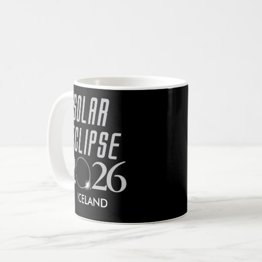Customizable Solar Eclipse 2026 Iceland Mug コーヒーマグカップ (正面左)