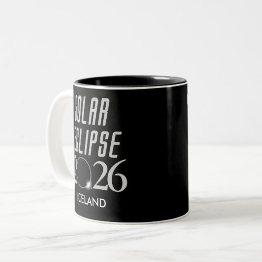 Customizable Solar Eclipse 2026 Mug ツートーンマグカップ (正面左)