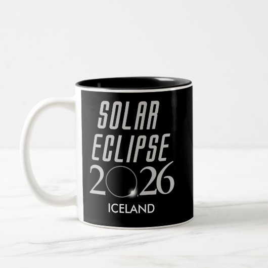 Customizable Solar Eclipse 2026 Mug ツートーンマグカップ (左)