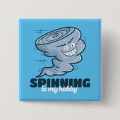 Customizable Spinningが趣味 缶バッジ (正面)