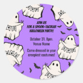 Customizable Spooky & Fun Halloween ラウンドシール (正面)