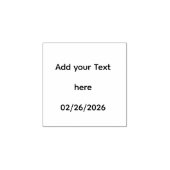 Customizable Square Wooden Handle Art Rubber Stamp ラバースタンプ (インプリント)