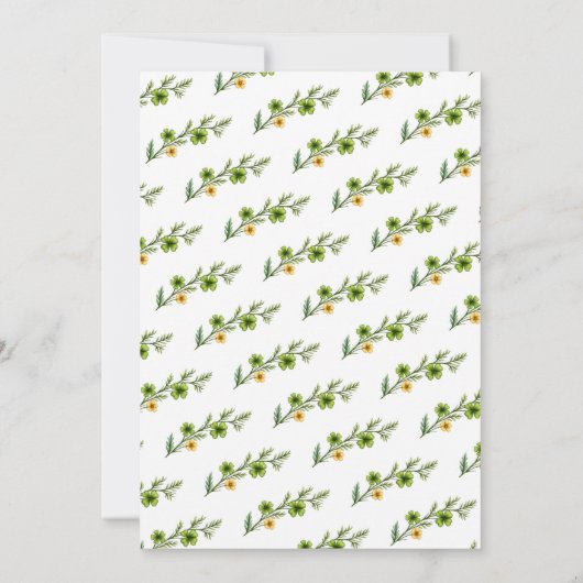 Customizable St. Patrick’s Day Invitation  招待状 (裏面)