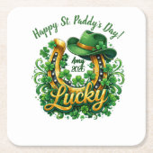 Customizable St. Patrick's Day スクエアペーパーコースター (正面)